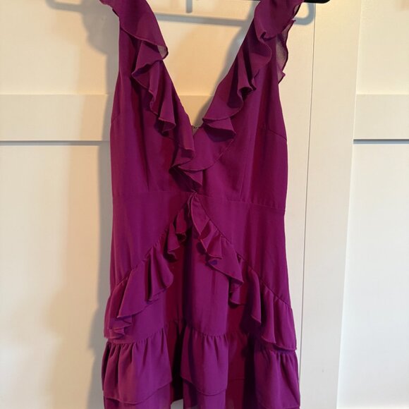 Tobi Queen B Ruffle Skater Dress in Violet, size M - Picture 3 of 6